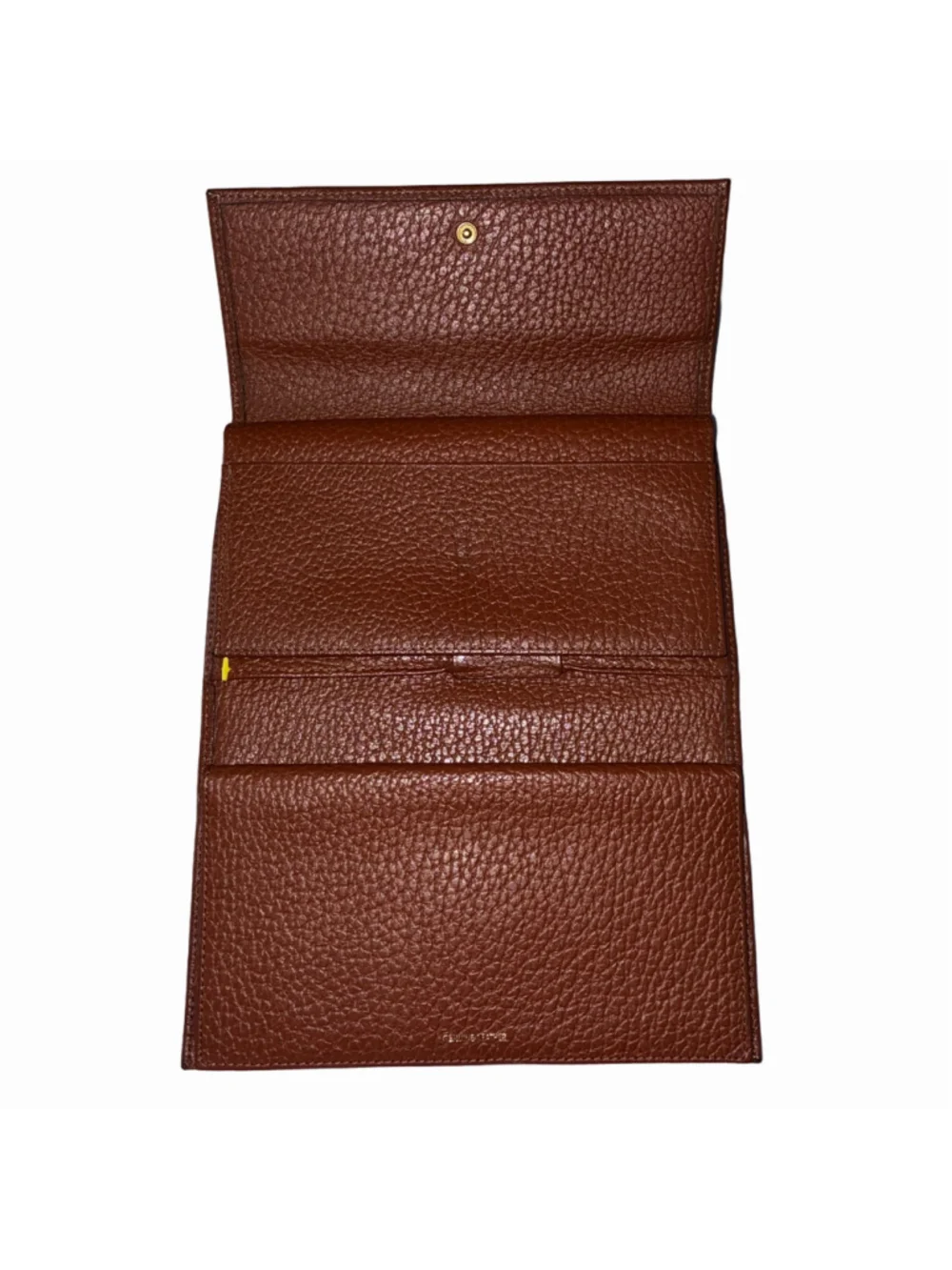 Women's Brown Genuine Leather Large Wallet Clutch Trifold Zipper Compartment